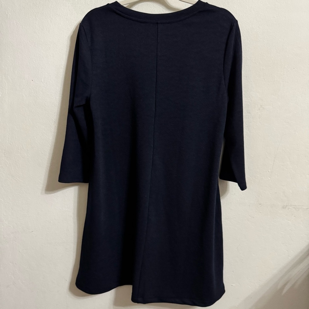 MANGO Navy midi Dress size L New with tag - Picture 3 of 5